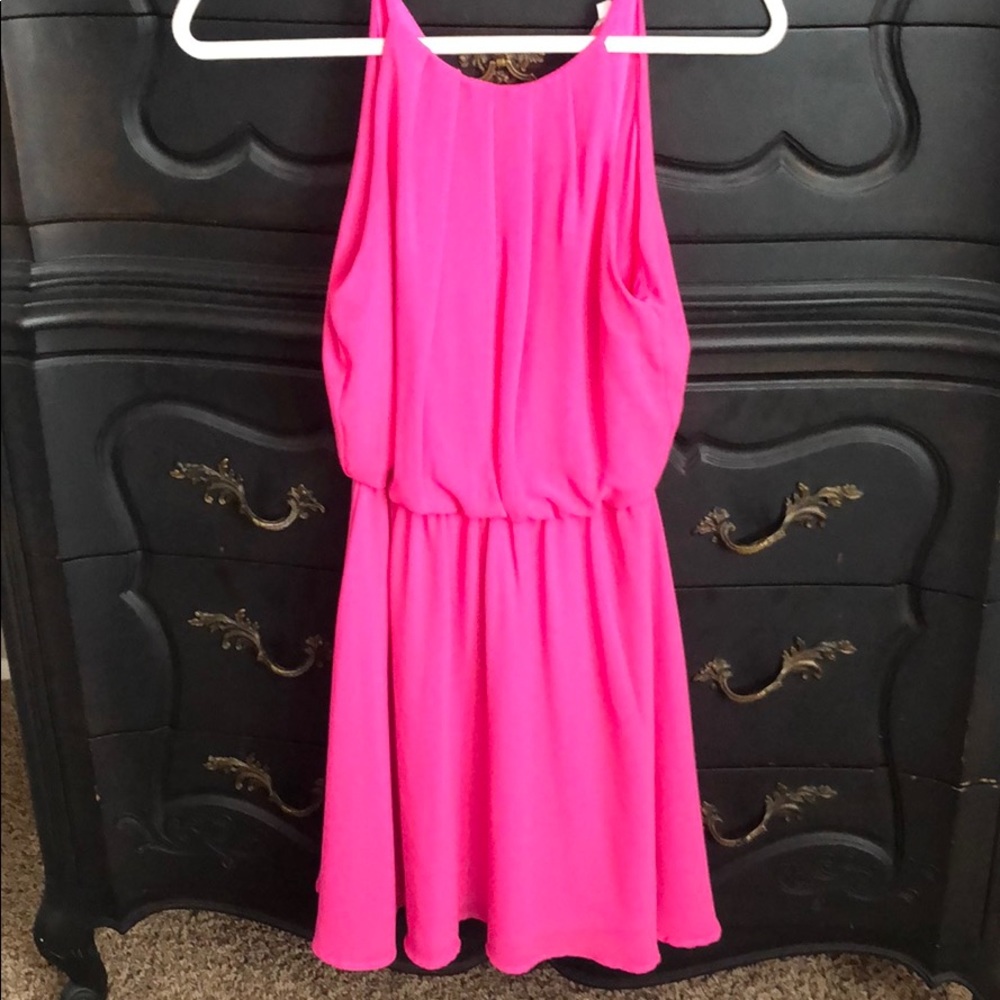 Hot pink dress